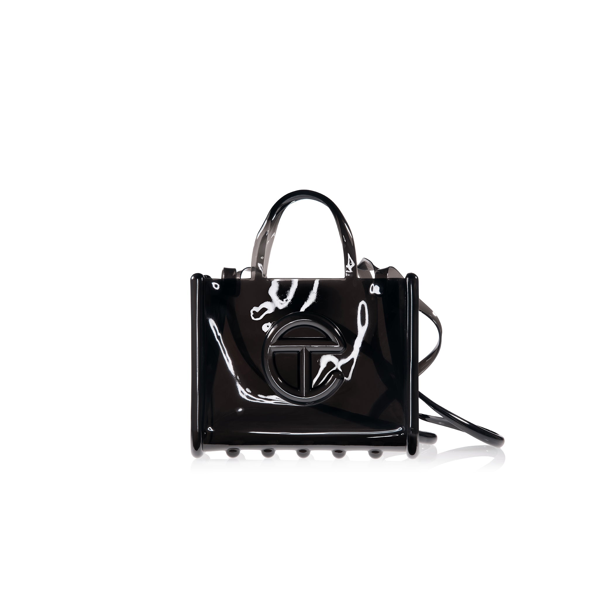 Melissa x Telfar Medium Jelly Shopper – Clear Black