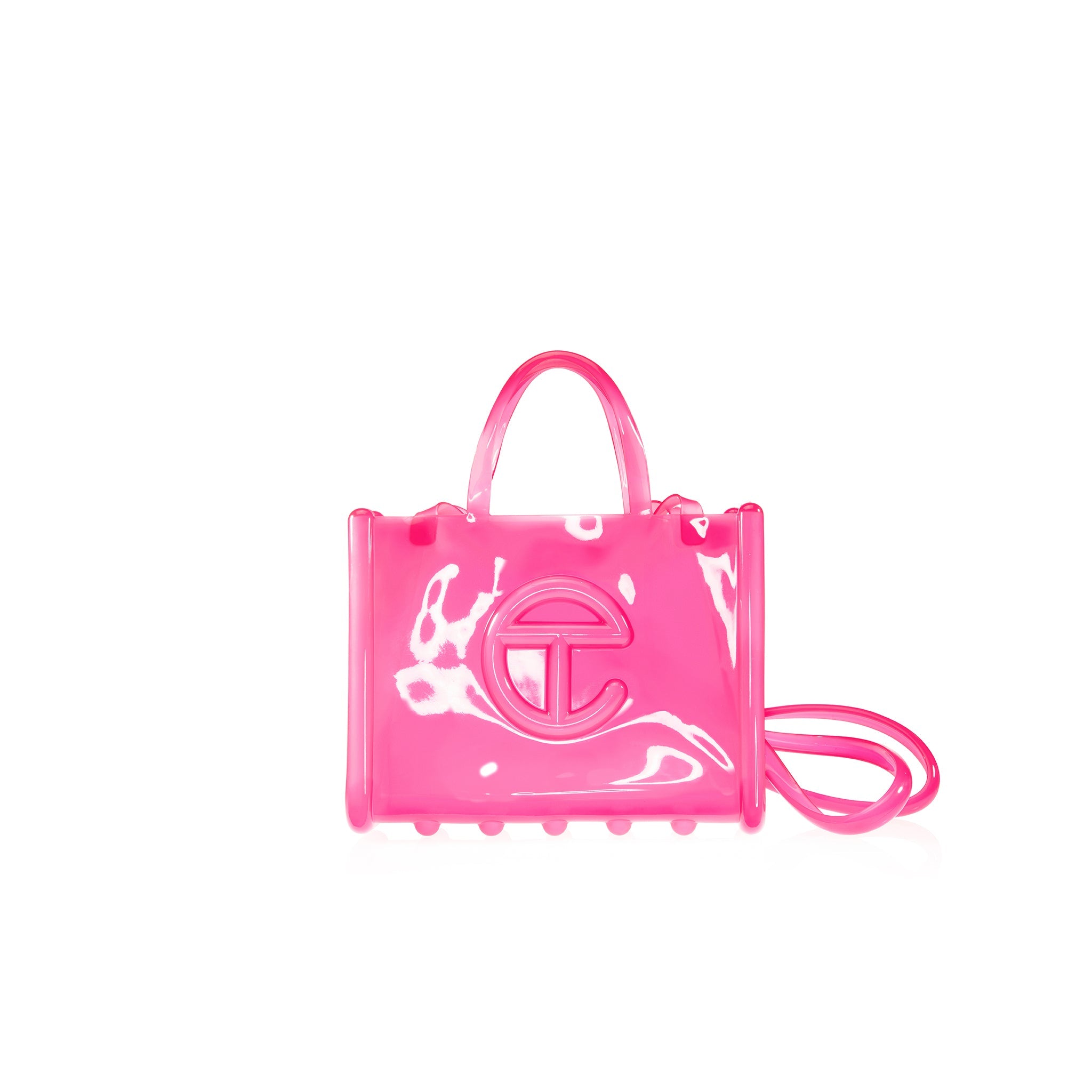 Melissa x Telfar Medium Jelly Shopper – Clear Pink