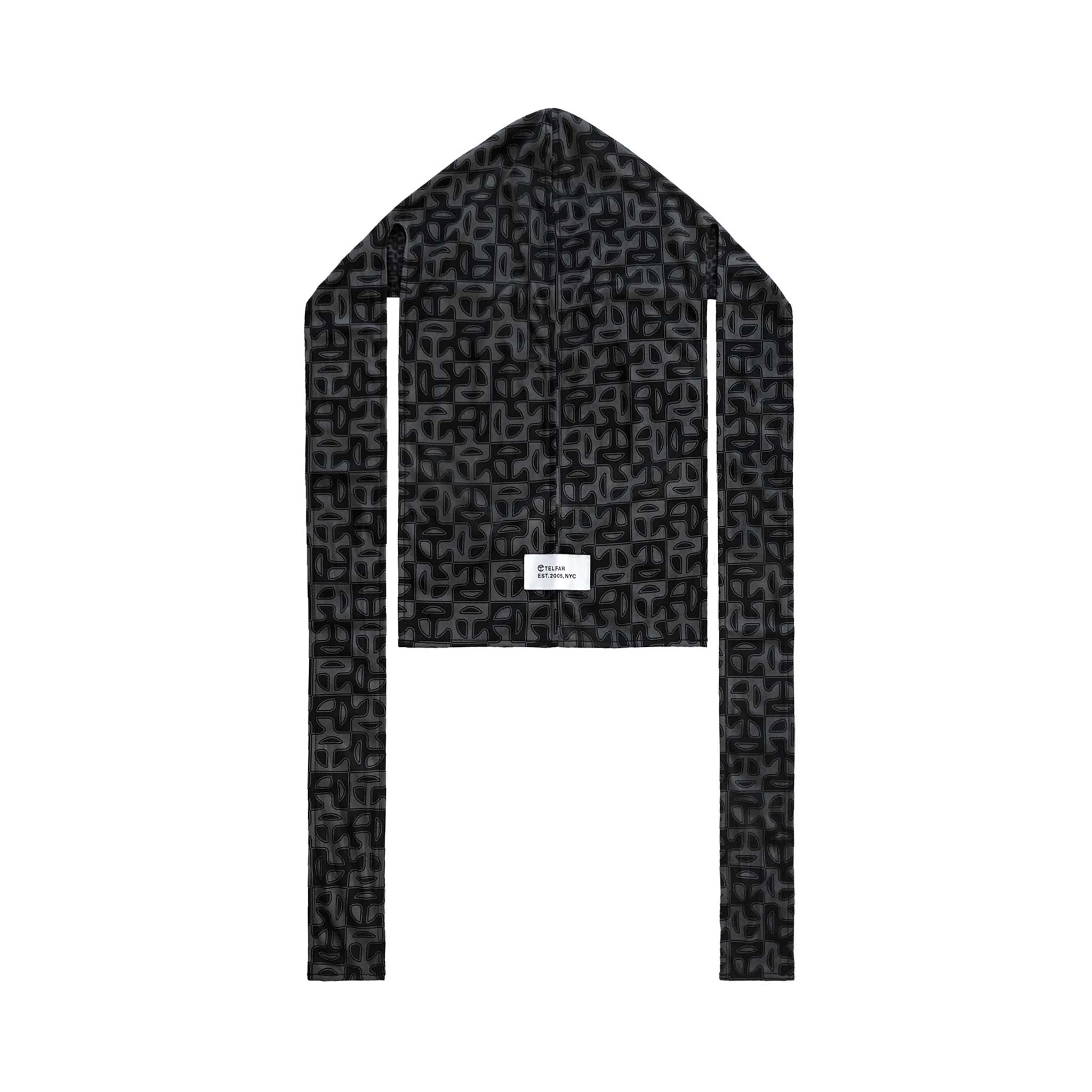 Monogram Print Durag – Black/Grey