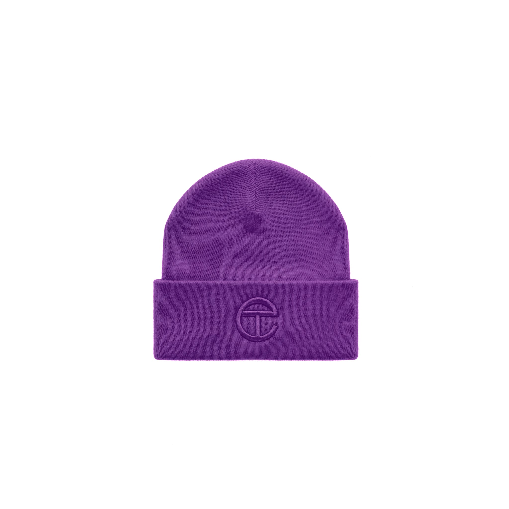 Embroidered Beanie – Grape