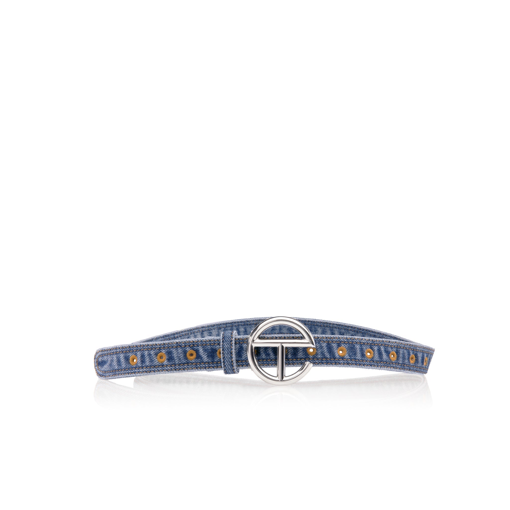 Denim Logo Belt – Blue