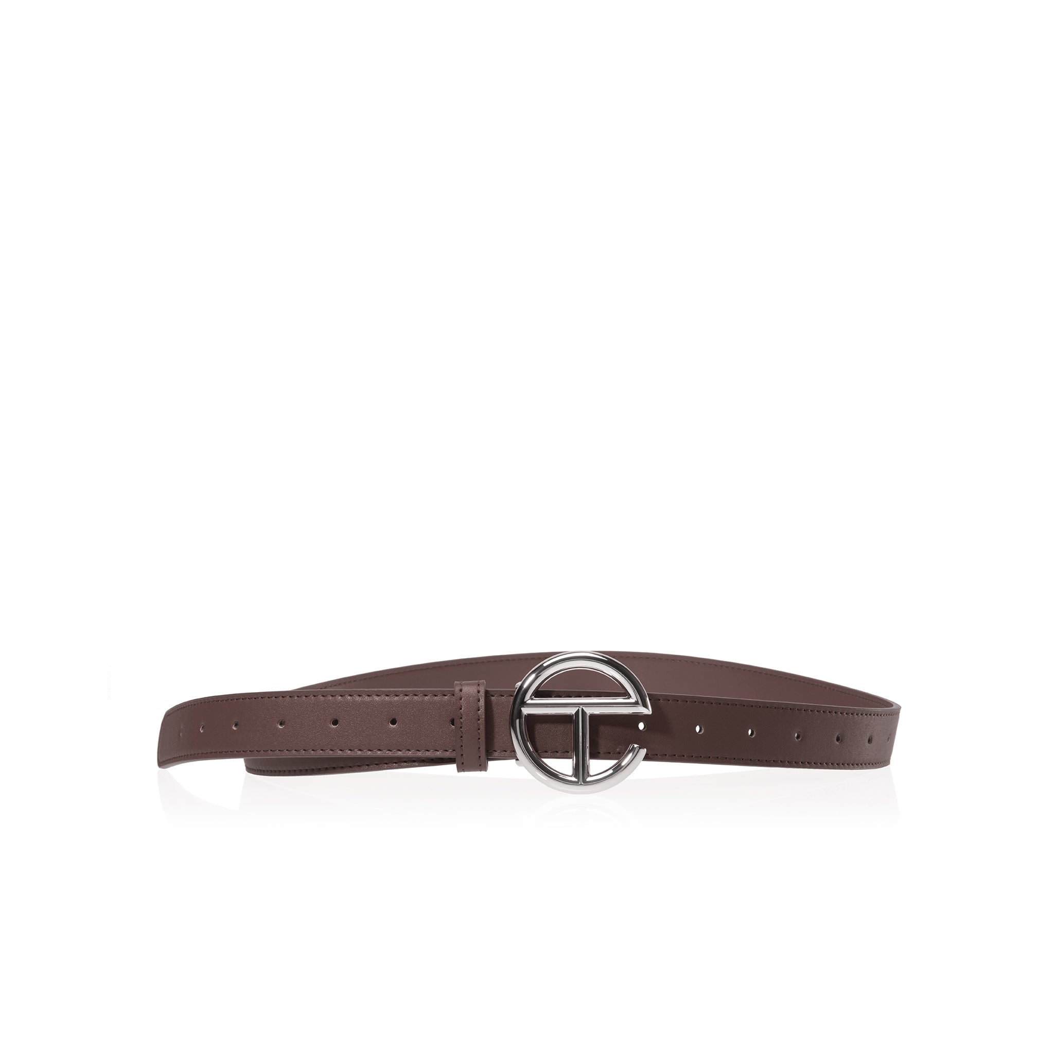 Logo Belt – Silver/Chocolate