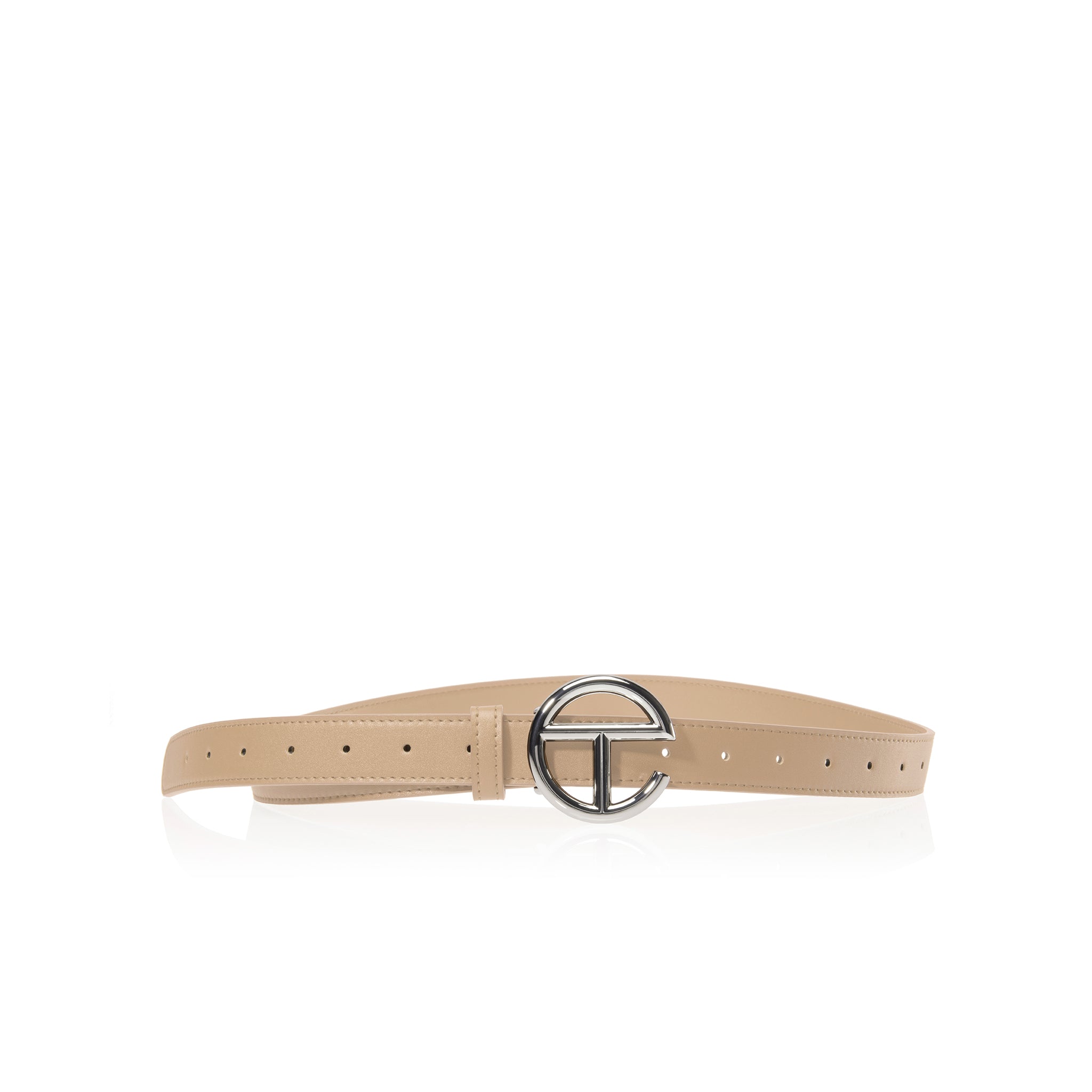 Logo Belt – Silver/Cream