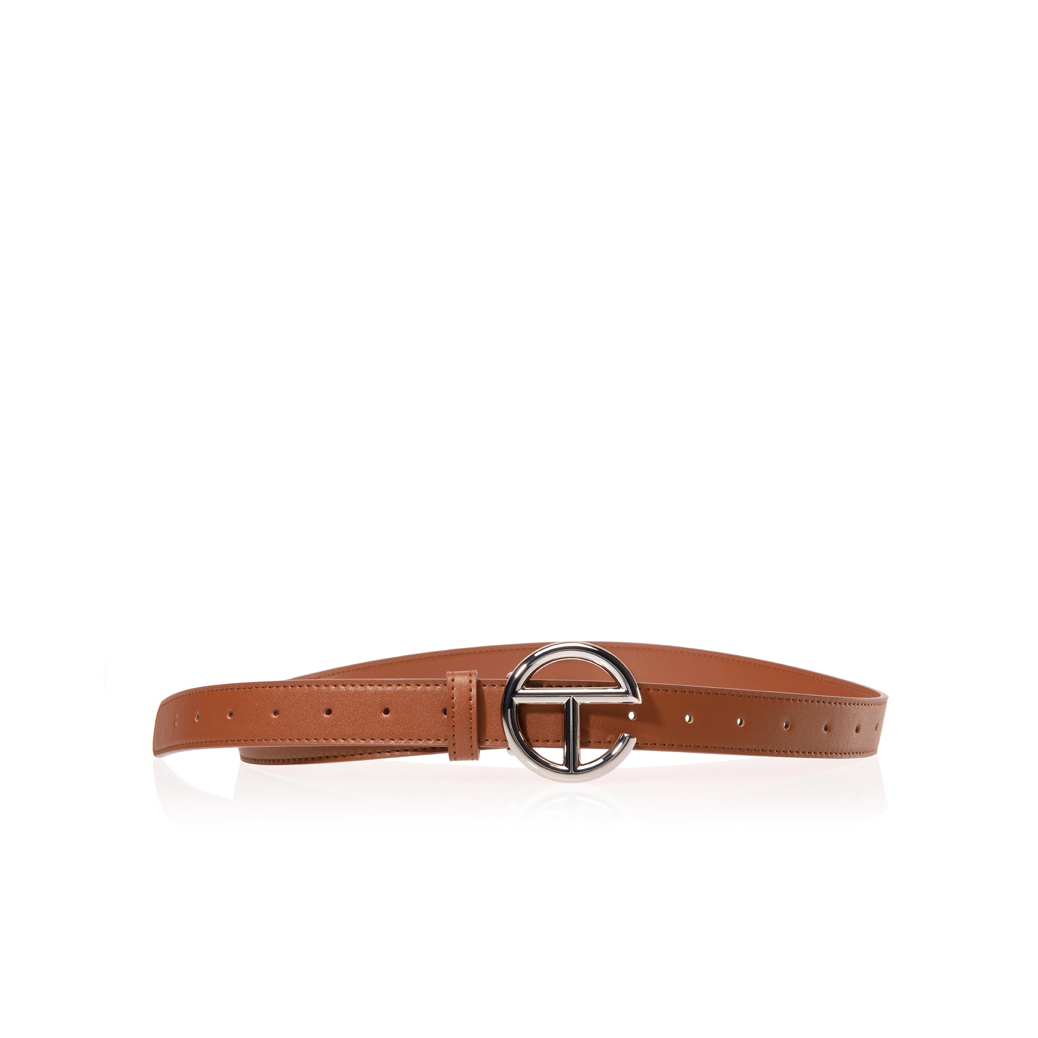 Logo Belt – Silver/Tan