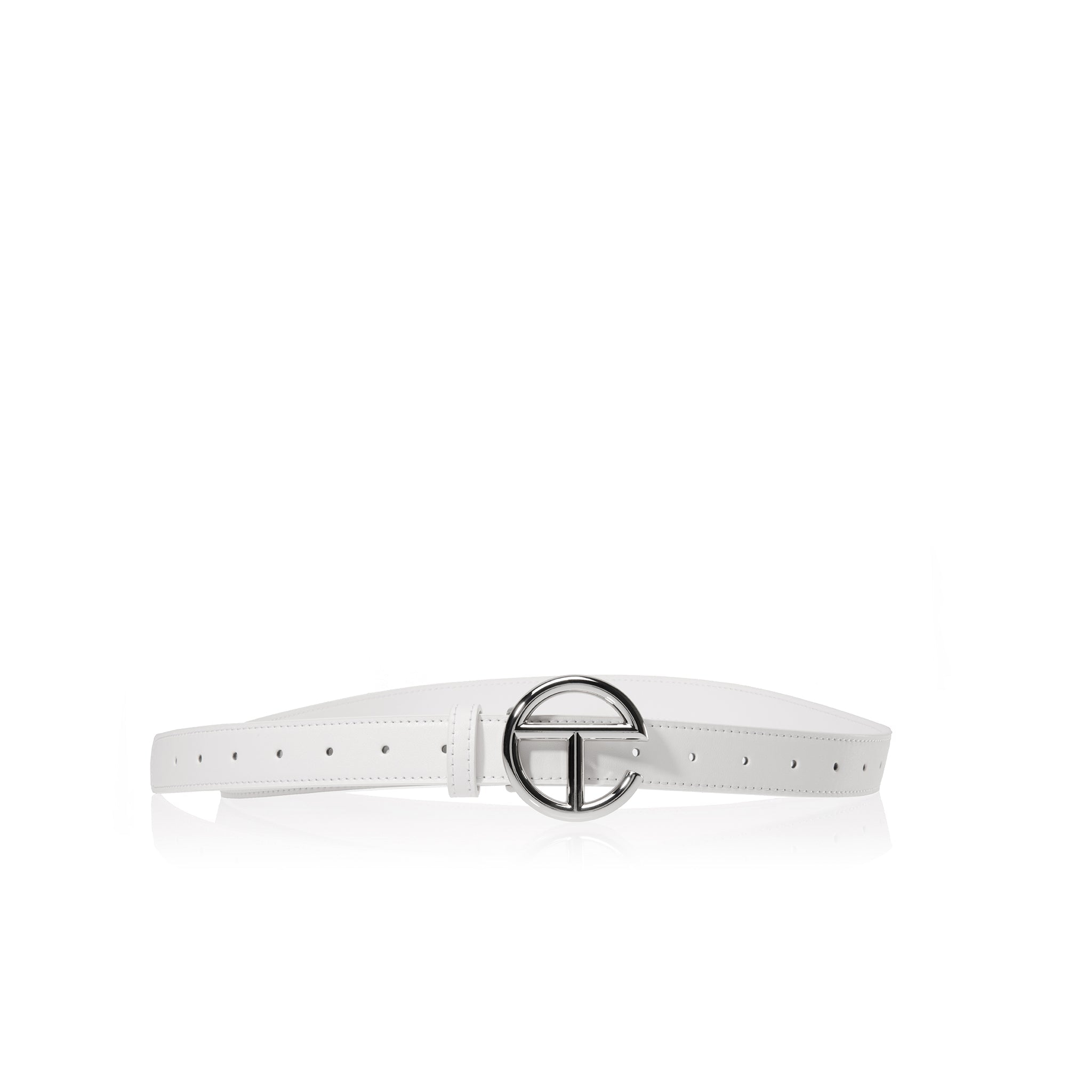 Logo Belt – Silver/White