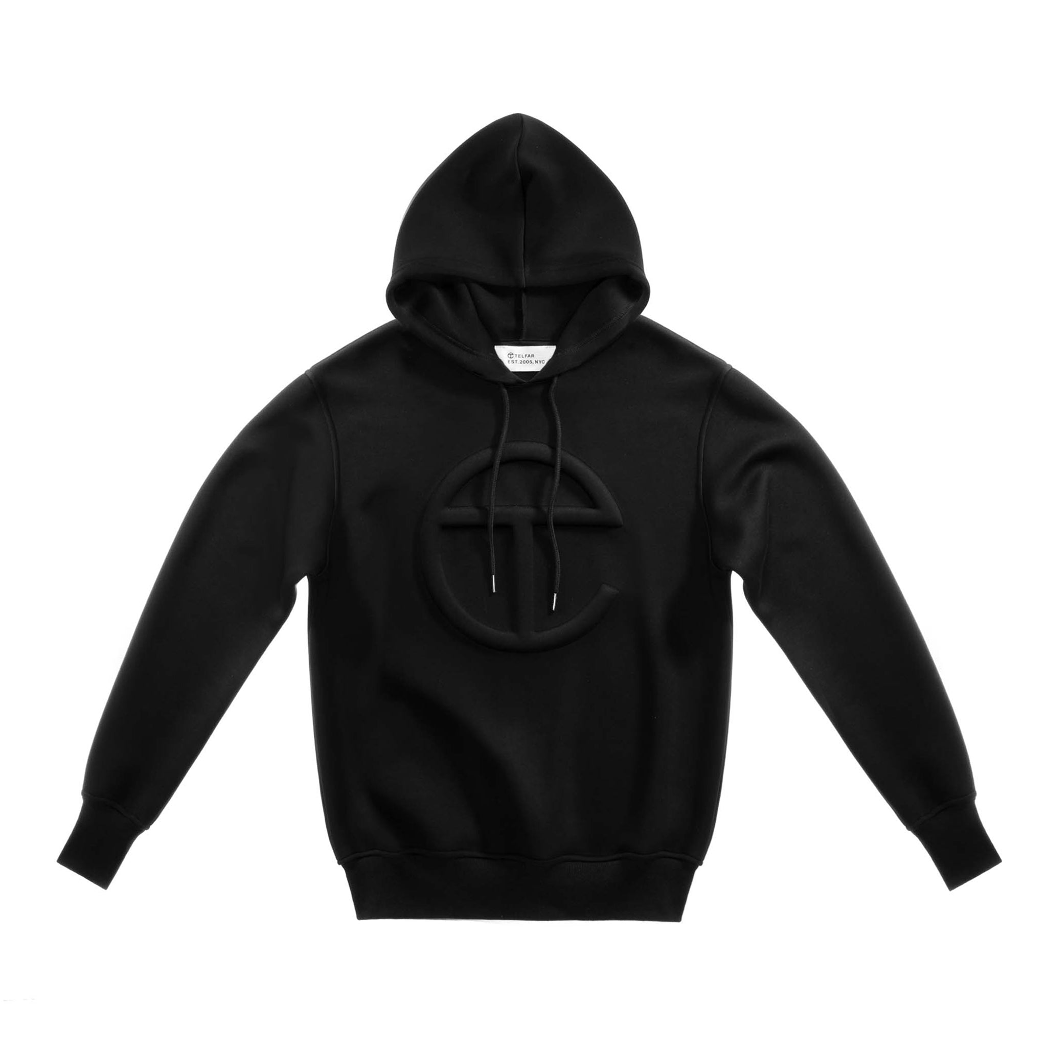 Embossed Hoodie – Black