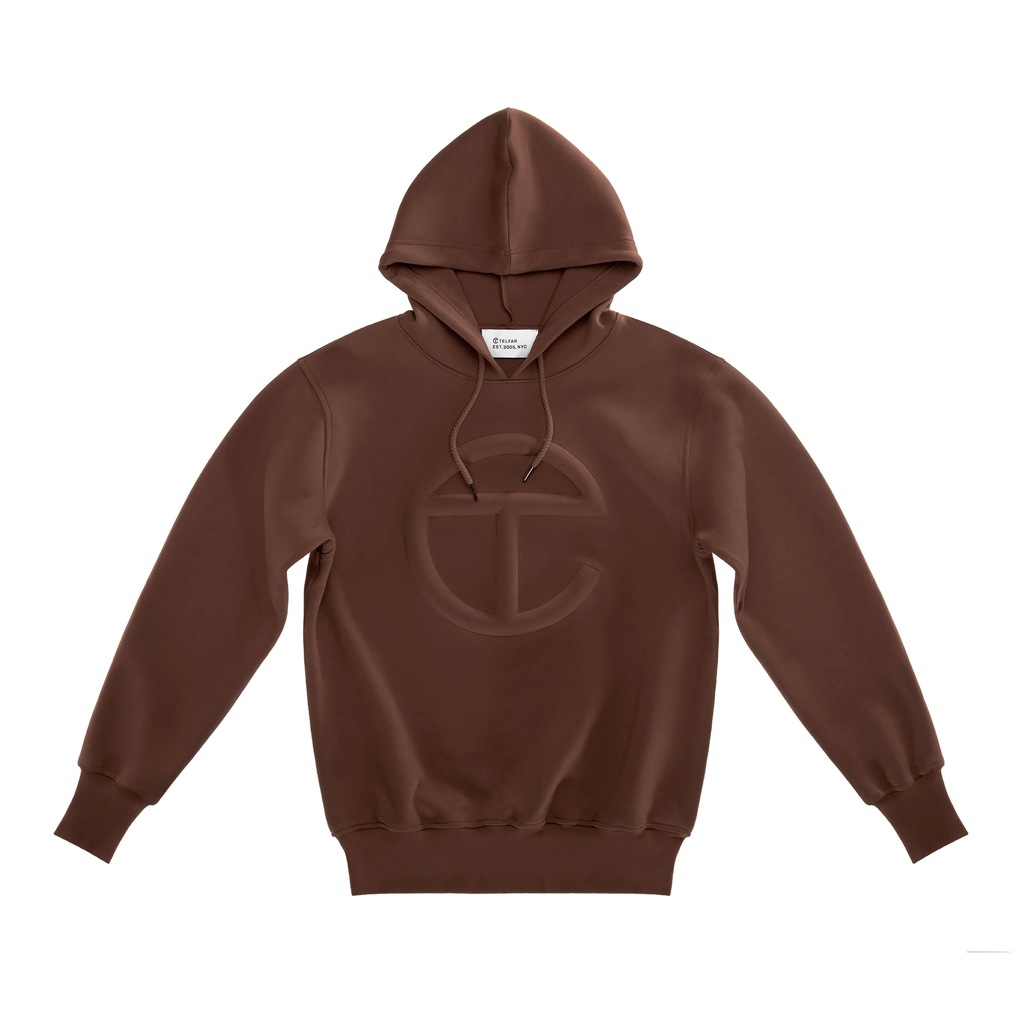 Embossed Hoodie – Chocolate