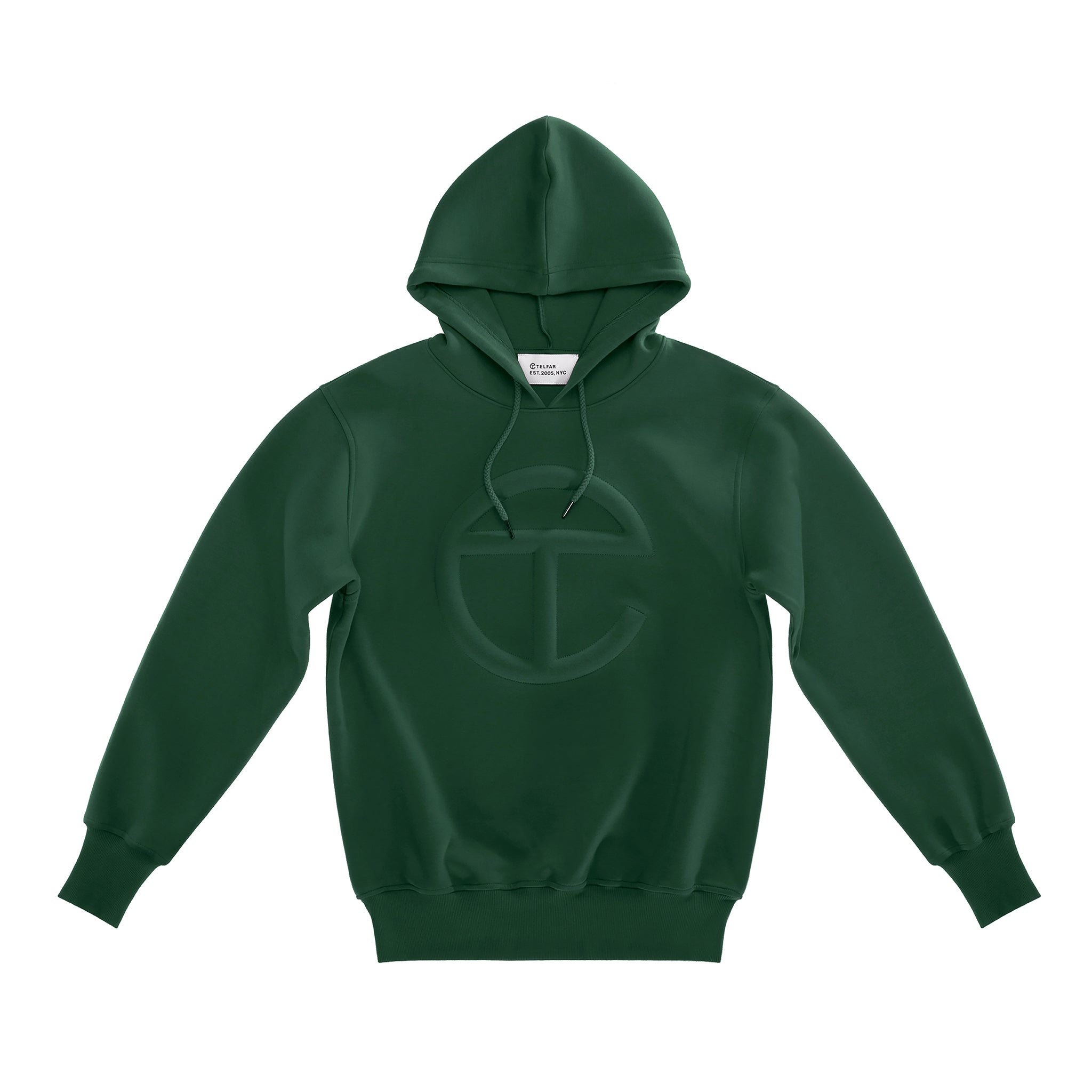 Embossed Hoodie – Dark Olive