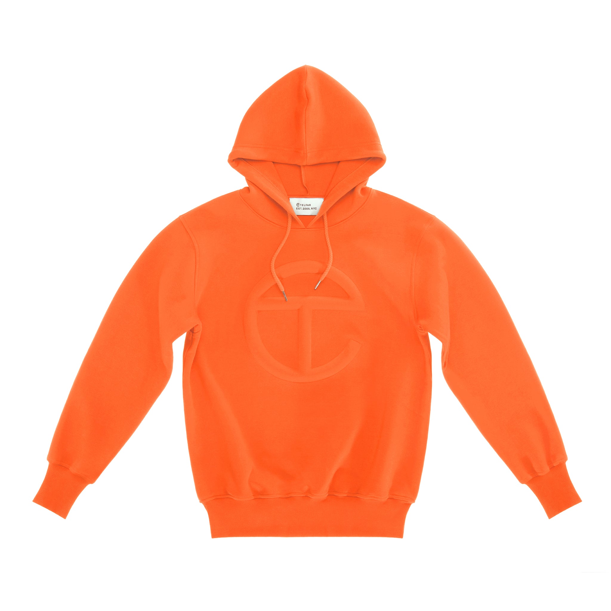 Embossed Hoodie – Orange