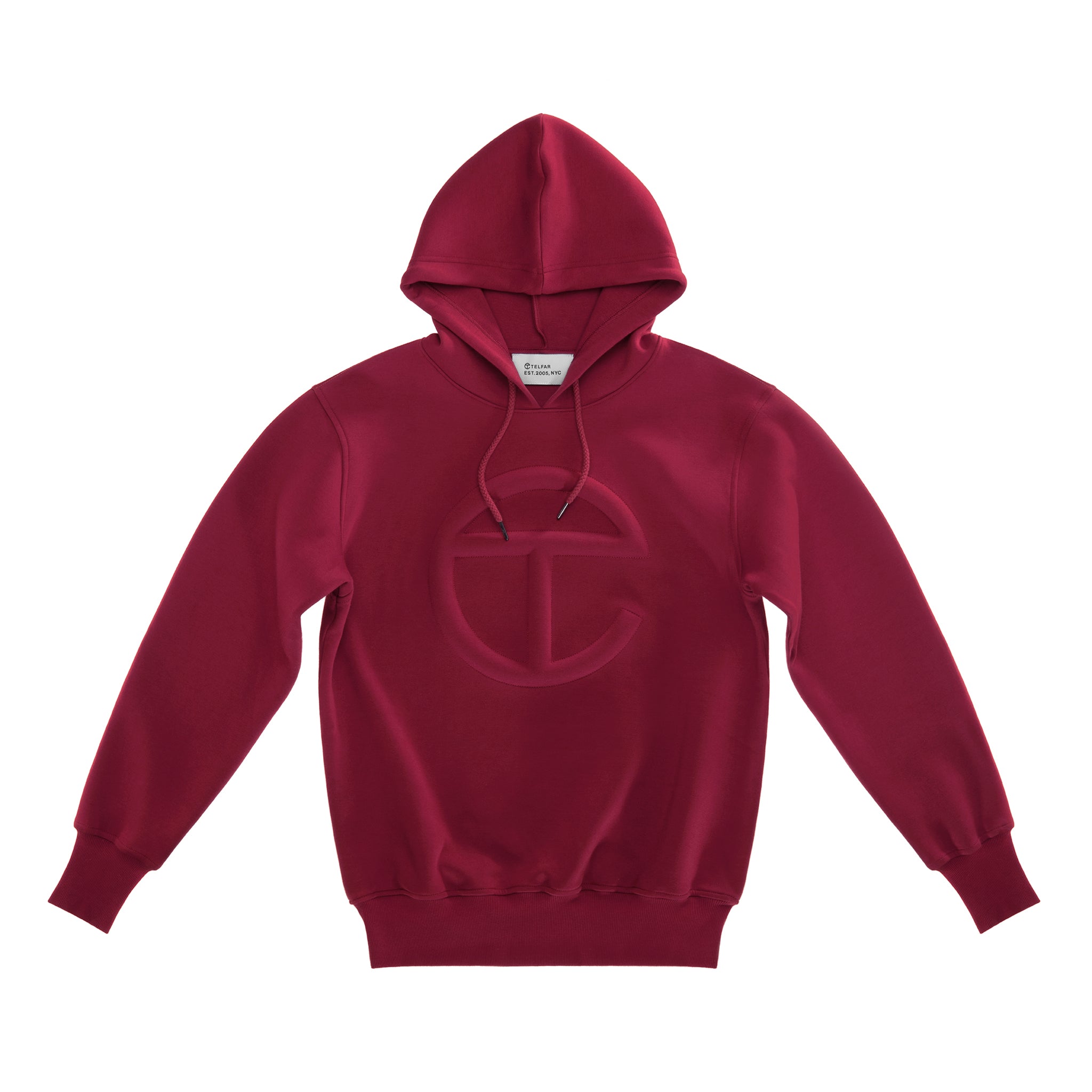 Embossed Hoodie – Oxblood