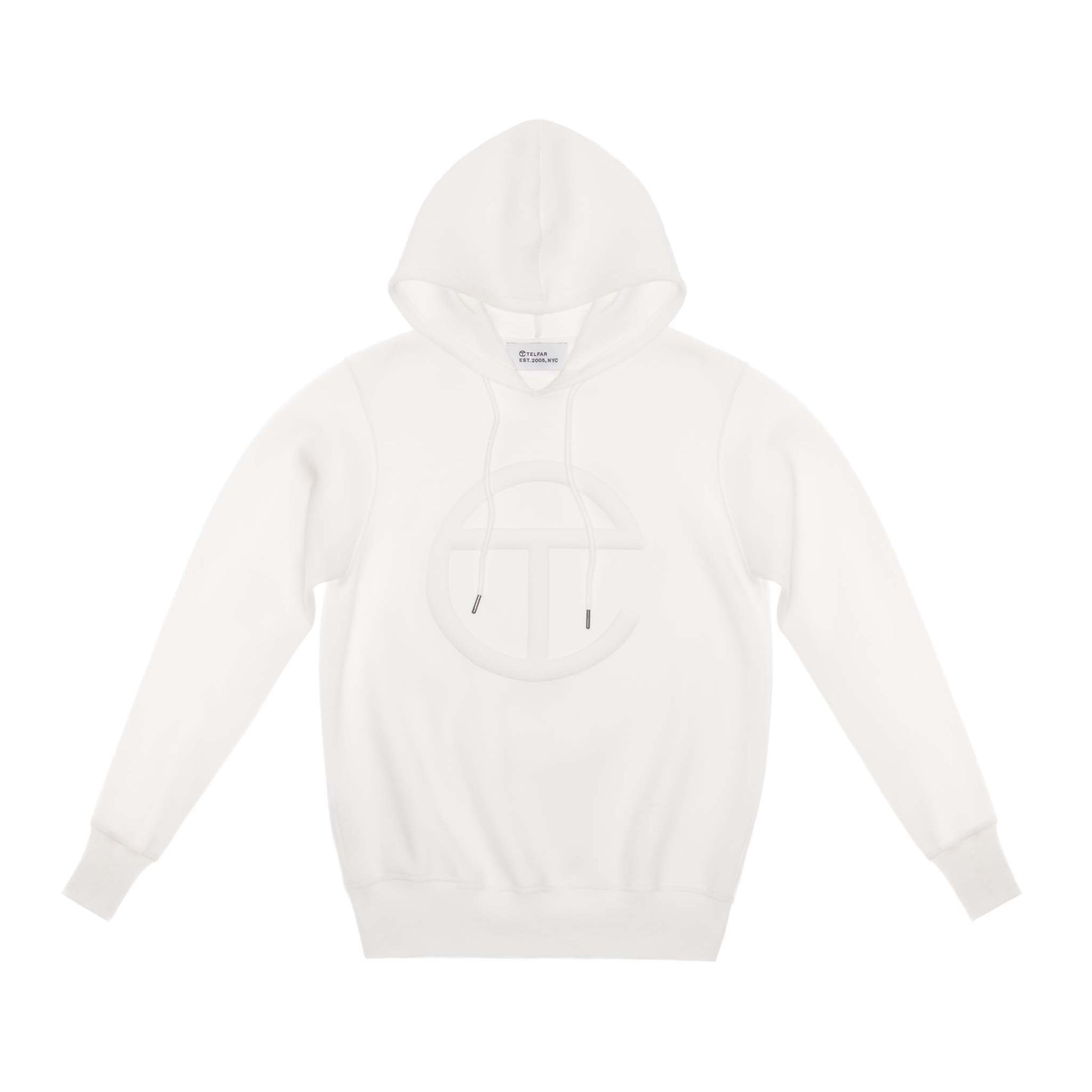 Embossed Hoodie – White