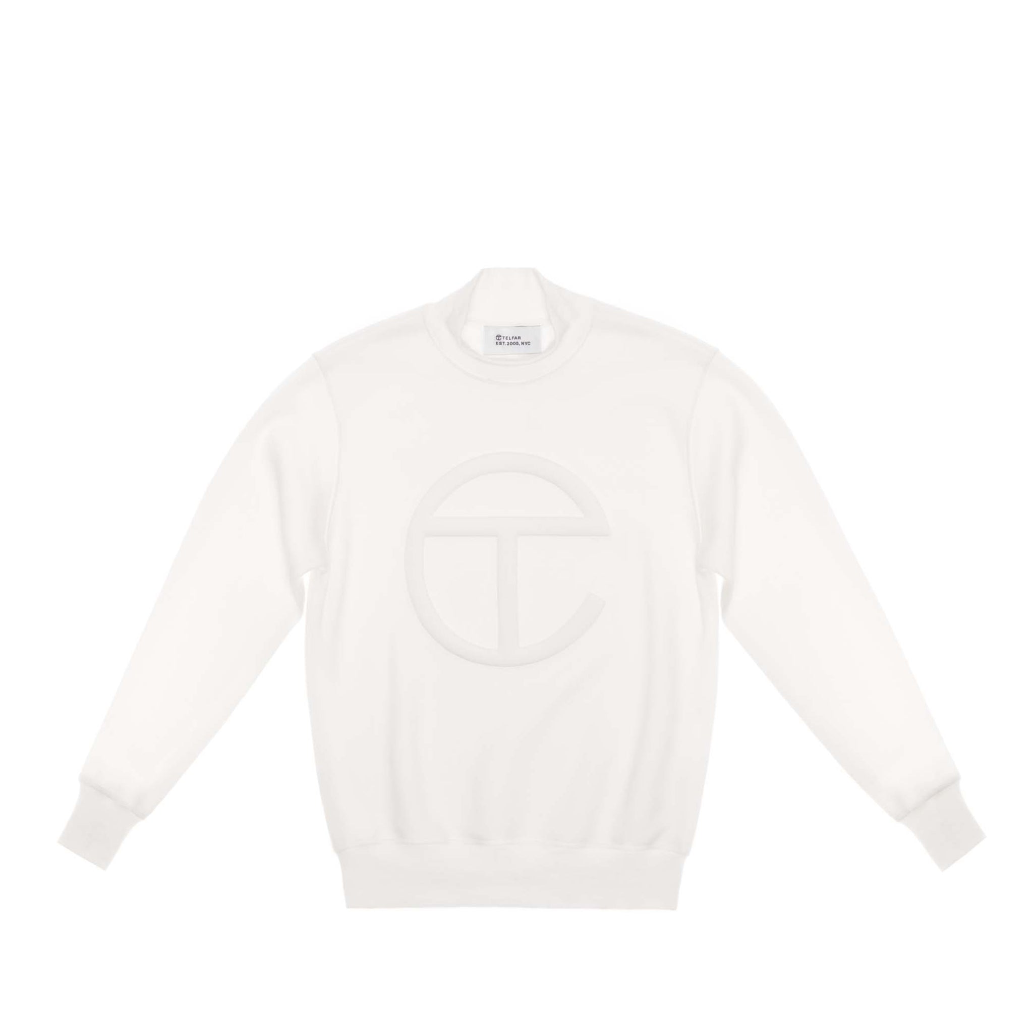 Embossed Mockneck – White